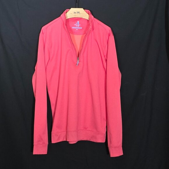 Johnnie-O Prep Performance 1/4 Zip Pullover - Coral - Sz M* - Picture 2 of 4